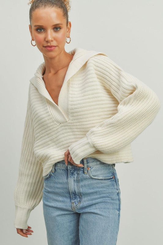Drama Collar Sweater